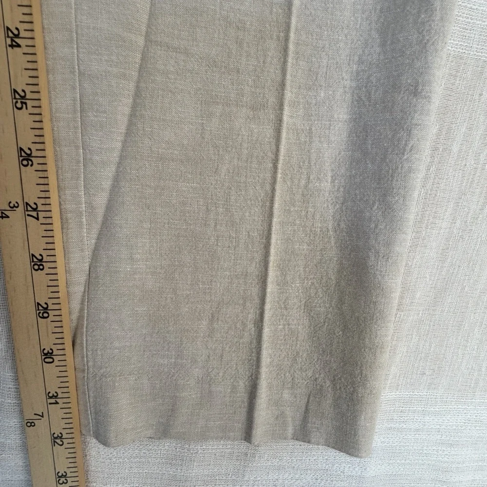 NWT Perry Ellis‎ Portfolio Men's Slim Fit Pants Sz 36x32 Natural Linen Blend $95